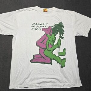 Mammals of Planet Earth Graphic T-Shirt XL Funny Humor Statement Tee